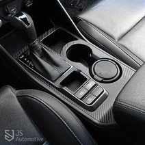 JS automotive 올뉴투싼 페이스리프트 전용 실내 튜닝 기어 컵홀더 콘솔 패널 카본 스티커, 화이트카본