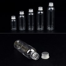 다용도 투명 원형통 플라스틱 공병 원통 용기 소분 미니, 용량, 125ml