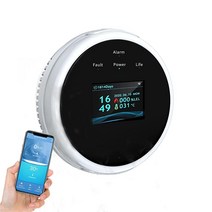 CHTSNNR 스마트 Wi-Fi 천연 가스 누출 감지기 앱 원격 모니터 벽 연결 LPG/LNG/석탄 메탄 프로판 부탄 연기 화재 경보기 가정 주방용, 2.4Ghz WIFI