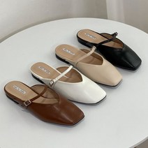 미미코코 / 사각코 메리제인 뮬슬리퍼 여성 플랫 단화 블로퍼 2cm