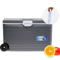 [퍼스트몰] 강력 보냉력 편리한 구조 바퀴형 아이스박스 70L, 이동식아이스박스