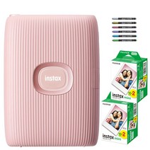 후지 필름 체키 스마트 폰 프린터 포토 프린터 instax mini Link2 소프트 핑크 & JP2 × 2 & 데코루 레펜