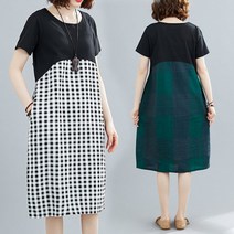 [CESS] 7885 체크배색 미니원피스 2색상