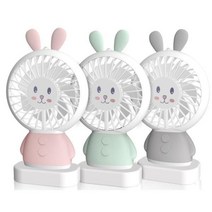 LED 칼라 목걸이 스탠드 핸드 선풍기 여행용 캠핑용, 곰 임의색상 1개