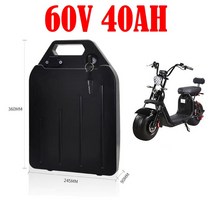 전동킥보드 성인 전기 킥보드 전기스쿠터 오리지널 60V 20ah 30ah 40ah 오토바이 방수 리튬 배터리 18650 셀 3001800W Citycoco 스쿠터 자전거에 사용, [03] Style A   60V40AH