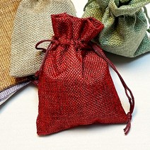 다용도 면 린넨주머니 무지 파우치 포켓 미니 복주머니 조리개 선물용