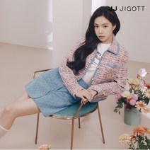 JJ지고트 자카드 데님 미니 스커트 GN3A0SKJ4