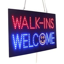 Walk-ins Welcome Sign TOPKING Signage LED Neon Open Store Window Shop Business Display Grand, 1