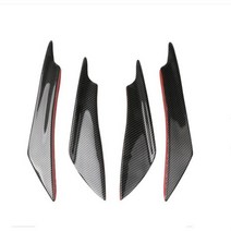 4 개대 자동차 앞 범퍼 립 장식 디퓨저 스포일러 for volkswagen vw 골프 4 6 7 gti tiguan passat b5 b6 b7 cc 제타 mk5, 탄소 섬유