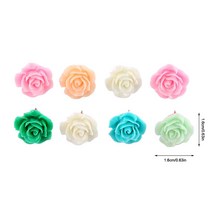 장식용 핀 30 카운트 엄지 압정 보관 포함 데이지 꽃 압정 및 핀 사진 맵 벽 코르크 보드, 02 Rose