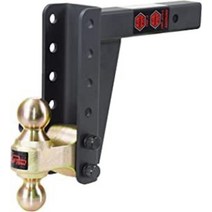 TOPTOW 64352 조절 가능한 트레일러 견인 히치 마운트 듀얼 볼 5.1cm(2인치) 및 6.4cm(2516인치) 21.6cm(812인치) 드롭 리시버 섕크 6.4kg(14파, 8-1/2