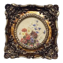 꽃 릴리프 골동품 스타일 사진 프레임 액자 디스플레이 유리 전면 데스크탑 사무실 거실 침실 웨딩 직업 시간, 금, 수지