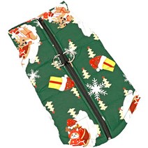 대형견 패딩 겨울옷 겨울 다운 코튼 코트 Shiba Inu 골든 리트리버, 크리스마스 시리즈 - 짙은 녹색, 7xl (권장 무게 83-100)