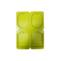 향기에반하다 실리콘 몰드 레이스 타원액자 2타입 4구 왁스타블렛 석고방향제 재료, 레이스 타원액자 2타입 4구왁스타블렛 몰드