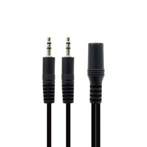 3극 스테레오 Y형 줄젠더 AUX 3.5mm 숫x2 암x1 스피커 분배형 오디오 잭 20cm