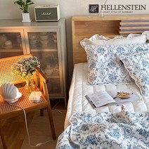 [헬렌스타인] 아쿠아 코튼 스프레드 세트 Q(스프레드220*240+베개커버2장), 상세 설명 참조