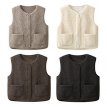 여성 양털 지퍼집업 조끼 겨울 오피스룩 홈룩 사무실 폴라 폴리스