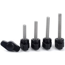 M5 손잡이 볼트 스테인리스 스틸 플라스틱 27mm 36mm 헤드 돌리기 쉬운 나비 나사, M5 (헤드 27mm), 40mm(4개), 1개