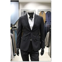 신원아울렛 블랙 & 네이비 봄/가을 스판 기본 정장 수트(EJ250EPJ10BK)