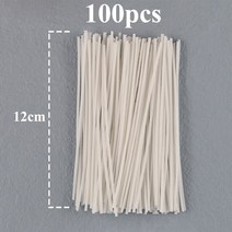 캔들심지 양초 나무 세트 100 개 왁스 코튼 캔들 심지 세트 무연 사전 간장 오일 짠 코어 DIY 양초 만들기, 03 12cm 100pcs