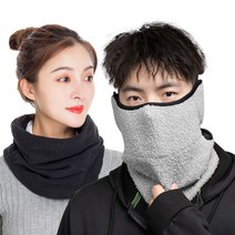 겨울 방한 넥워머 2종 세트 남녀공용, 테디모 뽀글이 마스크 블랙, 테디모 뽀글이 마스크 블랙