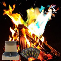 (캠핑플렉스) 마법불꽃 10g/15g/25g/30g 100개/50개 한박스 감성 캠핑 불멍 오로라 매직파이어 레인보우 불꽃 참나무장작 마법가루, 03. 마법불꽃 25g 50개, 50개