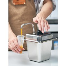 업소용 카페 소스통 시럽 디스펜서 소스펌프 시럽병 소스통, A. 1L 스틸 배럴+스틸 펌프