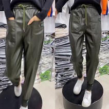 L.ONLIN SHOP여성 가죽바지 기모안감바지 라이더 팬츠 가을 겨울 봄 여자조거팬츠 여자와이드팬츠 바지