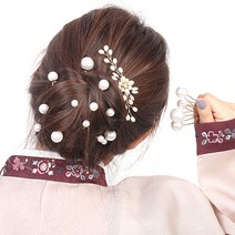 KNOTXKNOT 올림머리를 위한 진주 U핀 18pcs 진주 빗핀 세트