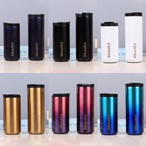 chrome 크롬 컬러 텀블러 350ml 500ml 데일리 이중 스텐 모던 심플 보온병 슬림 보온 보냉, 500ml 골드