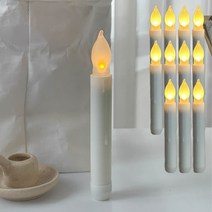 옆동네몰 흘러내리는 촛농 테이퍼 전자LED양초 12p, 혼합색상