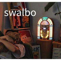 swalbo CD플레이어 감성 고음질 워크맨 주크박스, A