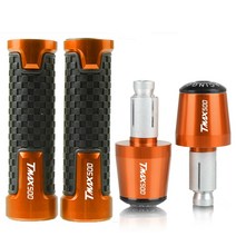 nmax pcx 호환슬라이더 프론트 리어 머플러 가드 TMAX T 500 오토바이 CNC 액세서리 핸들 바 그립 엔드 YAM, 08 orange orange