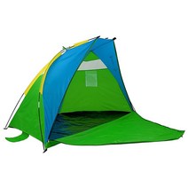 GigaTent Sun Shelter 비치 카바나 텐트 - 즉각적인 설치 자외선 차단 방수 - 1.8 x 1.2 m 메쉬 창 포함 - 지퍼 도어는 바닥 익스텐션으로 두 배