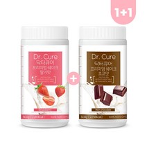 1+1 닥터큐어 식사대용 단백질 쉐이크, 1+1 (초코, 딸기)