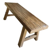 로그 고재벤치 화분 느릅나무 롱스툴 정원 장의자, 140x25x45-50cm