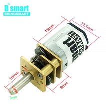 Bringmart-3V 6V 12V 15-1500RPM N20 DC 기어 모터 반전 제어 저소음 DIY 전자 장비 완구 미니 기계, 5rpm, 3v