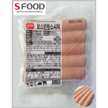 [SFOOD] 소고기 22% 돼지고기 70% 에쓰푸드 보스턴핫소세지 300g 9-20EA(냉동)_치즈왕자, 17팩