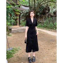 상견례원피스 아나운서 소개팅 여성 소매 하객룩 드레스 플리츠