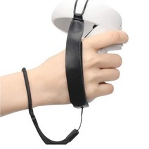 오큘러스 퀘스트2 가죽 스트랩 블랙 너클 그립 조이스틱 패드 게임 악세사리 조절 가능한 핸드 스트랩