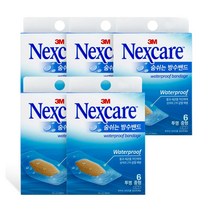 3M 넥스케어 숨쉬는 방수밴드 투명 중형 6매 x 5개, 방수밴드6매x5개 30매
