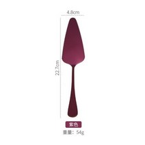 1 조각 다채로운 스테인레스 스틸 톱니 모양의 가장자리 케이크 서버 블레이드 커터 파이 피자 삽 주걱 베이킹 도구, purple