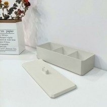 깔끔한 화장대 소품정리함 그레이 화장솜정리함, 본상품선택