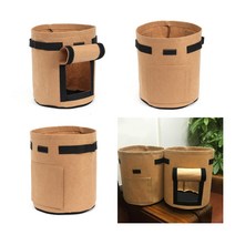 식물 채소 키우기 부직포 화분 2P 25X30 브라운 묘목화분 옥상텃밭