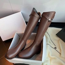 마장마술부츠 컴파운드보우 가죽 부츠 중간 힐 지퍼 라운드 토 니하이 여성용 화 가을 겨울, [05] 39, [02] brown