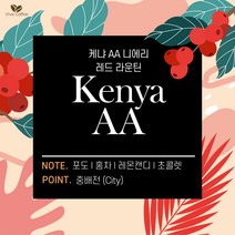 [비바커피원두]케냐 니에리 레드 마운틴 AA 핸드드립 더치 스페셜티 로스팅 원두 200g, 500g, 에스프레스용