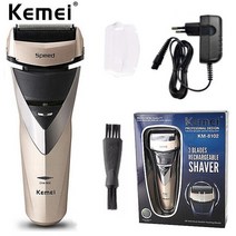 KEMEI Triple Blade Washable 충전식 전기 면도기 Reci프로cating 수염 Men KM-8102, 01 With box_01 미국 플매트 카펫 러그