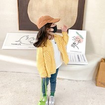바로배송 남아여아공용 라니 체크남방 청바지세트 나들이코디 데일리 등원룩 놀이공원패션 데님