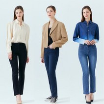 뱅뱅 뱅뱅 여성 릴렉스 스트레치 밴딩 데님팬츠 3종