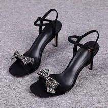 NS 여성 패션 리본 스트랩 힐 샌들 5cm 8cm